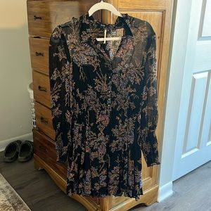 Free People Sheer Mini Dress (S)